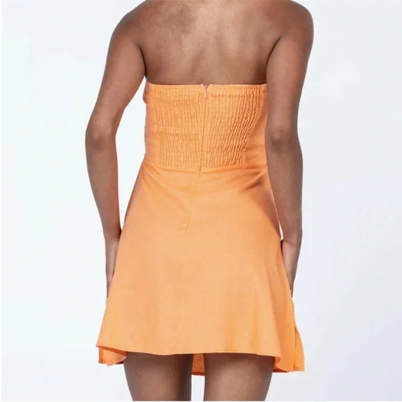 Princess Polly Falling For You Mini Dress Orange - Picture 3 of 9